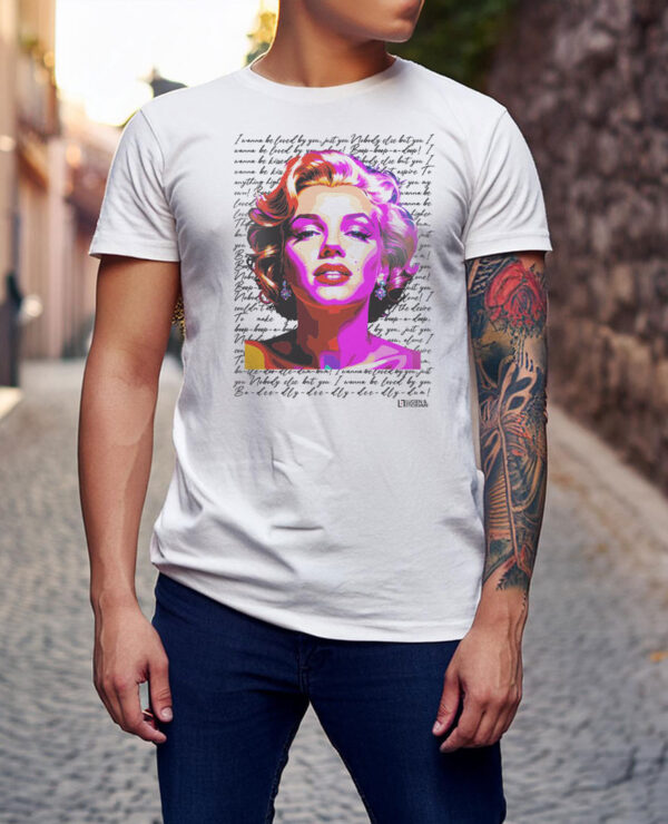 tshirt homme marilyn white